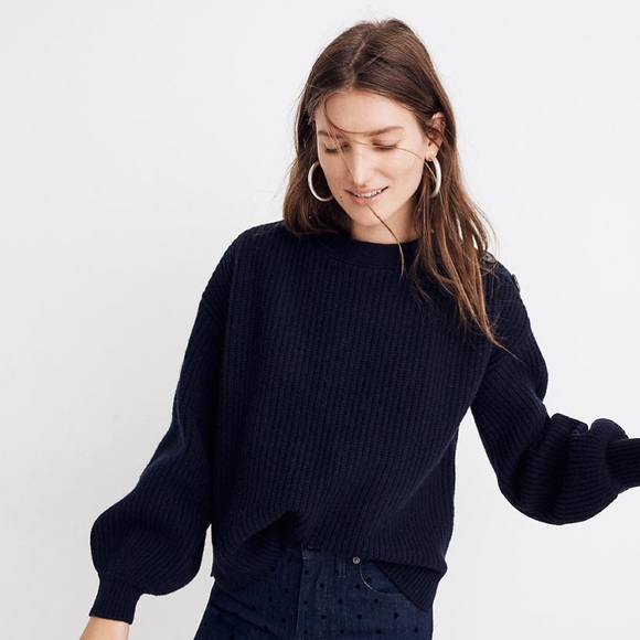 Madewell Sweaters - Madewell XS Button Shoulder Merino Wool Sweater